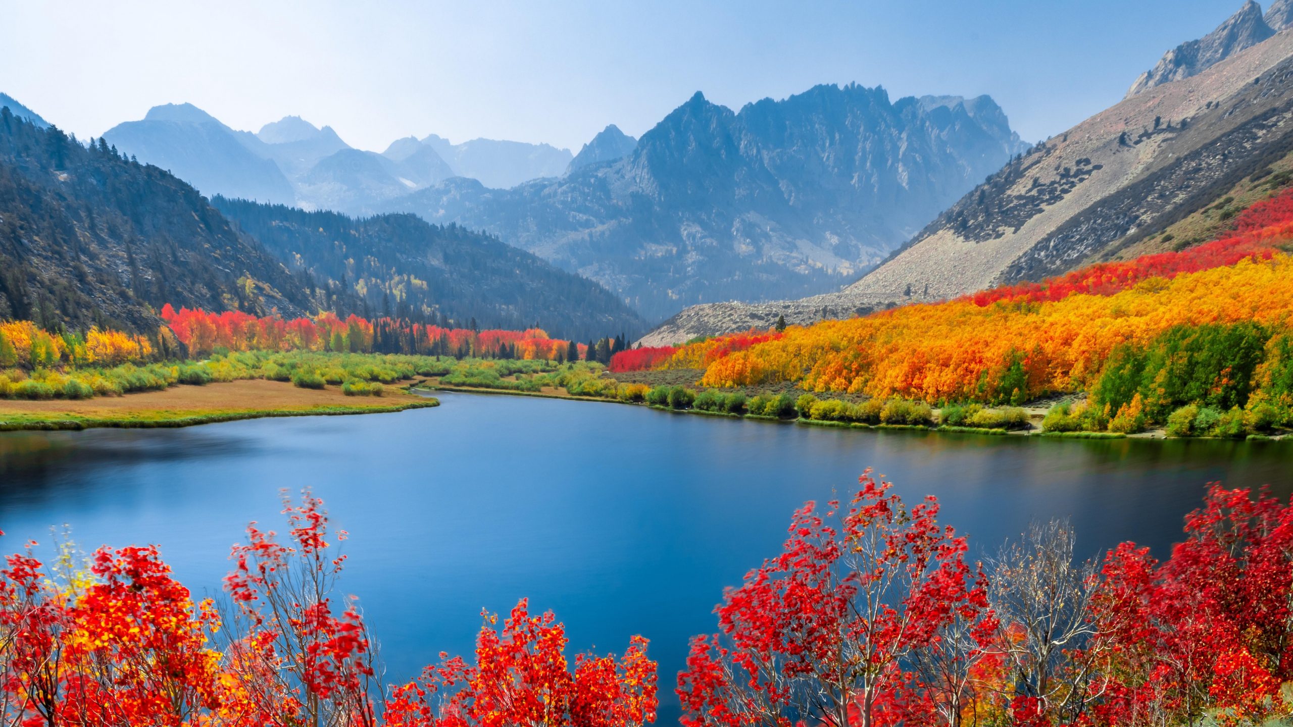 autumn-trees-lake-mountain-range-day-time-landscape-long-3840x2160-4920